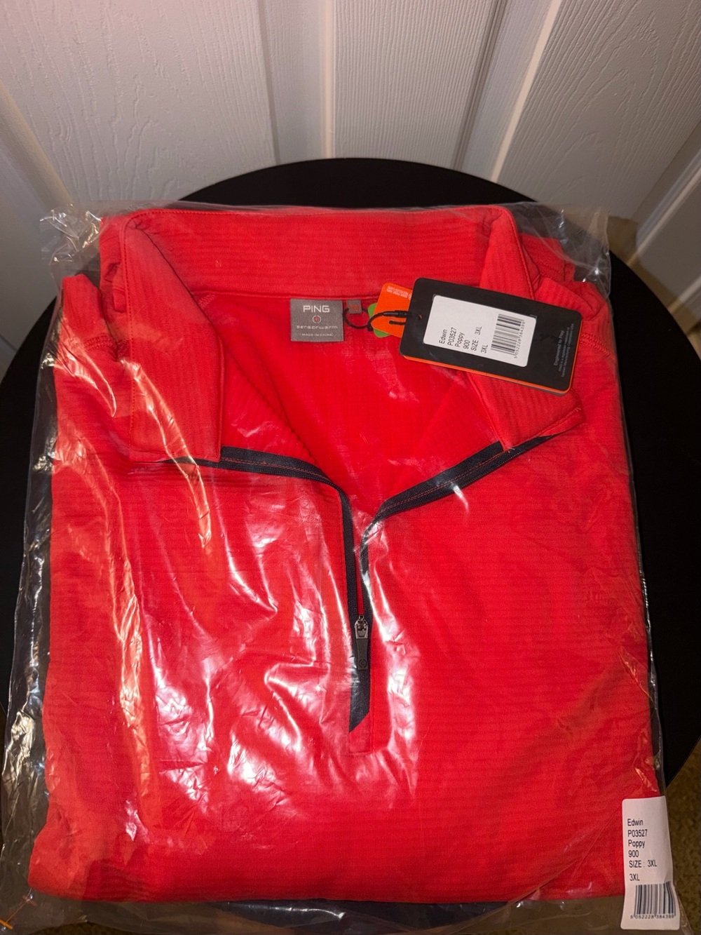 Edwin Men’s Red Half-Zip Lightweight Shirt Jacket